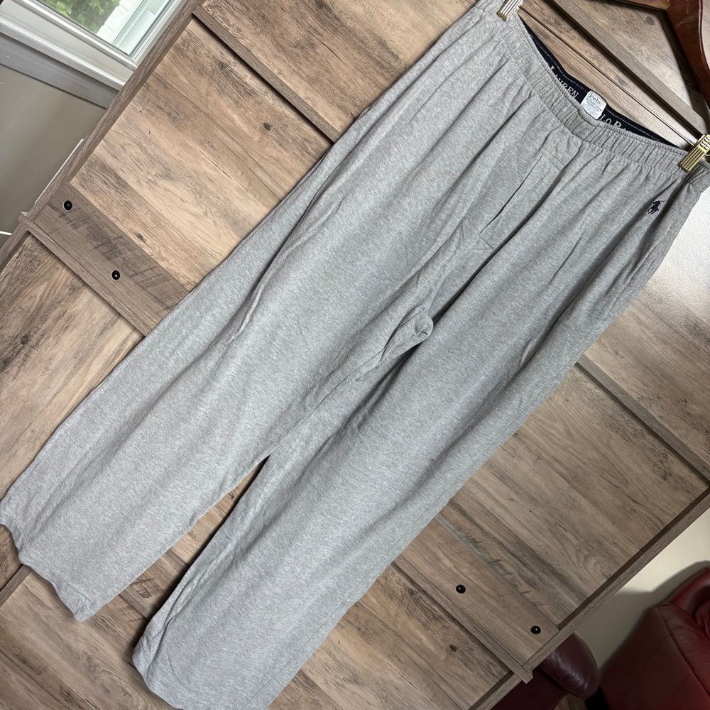 Polo by Ralph Lauren L Gray Pique Pajama Pants Preppy Sporty PJ Leisure Casual